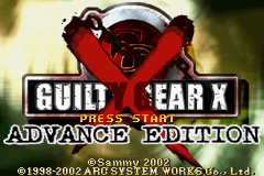 Guilty Gear X - Advance Edition Title Screen